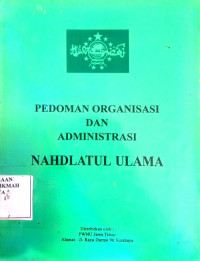 Image of Pedoman Organisasi dan Administrasi Nahdlatu Ulama